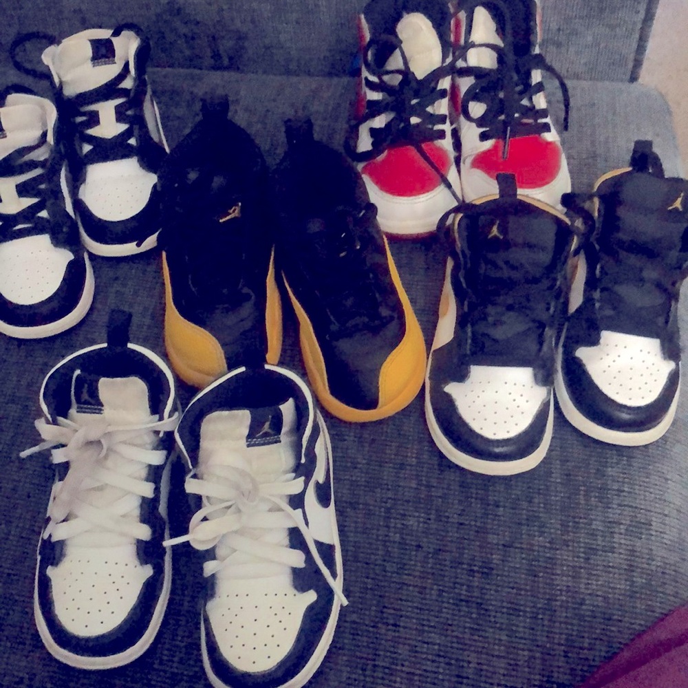5 pairs of Jordan’s size 8c